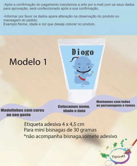 Rotulo para Bisnaga-genio