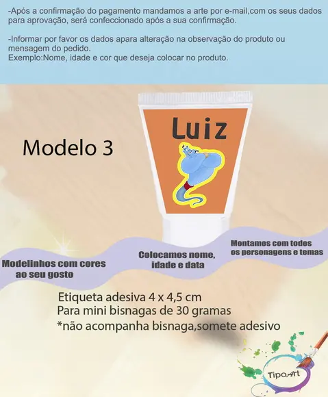 Rotulo para Bisnaga-genio
