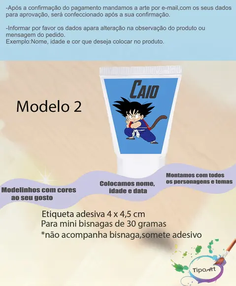 Rotulo para Bisnaga-goku