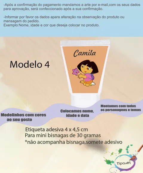 Rotulo para Bisnaga-dora