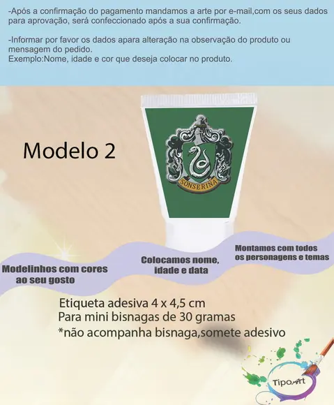 Rotulo para Bisnaga-hogwarts