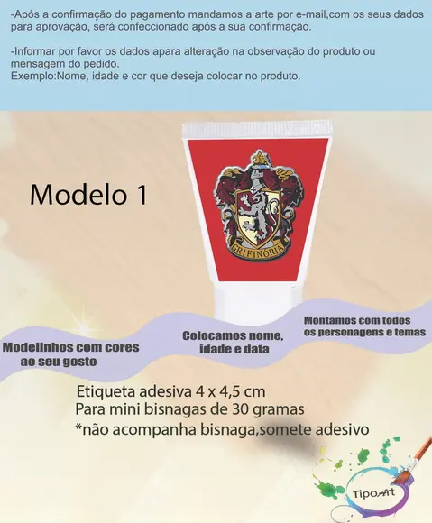 Rotulo para Bisnaga-hogwarts