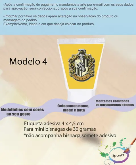 Rotulo para Bisnaga-hogwarts