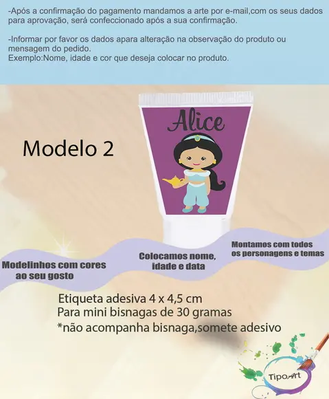 Rotulo para Bisnaga-jasmine