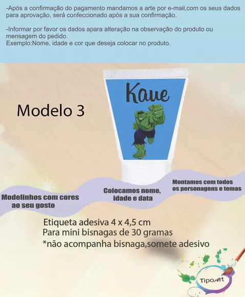 Rotulo para Bisnaga-hulk