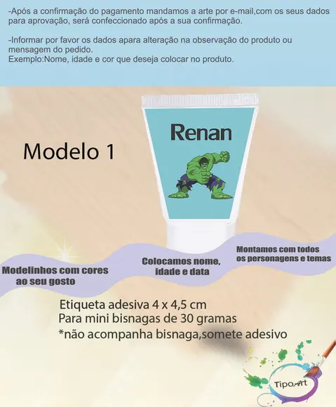 Rotulo para Bisnaga-hulk