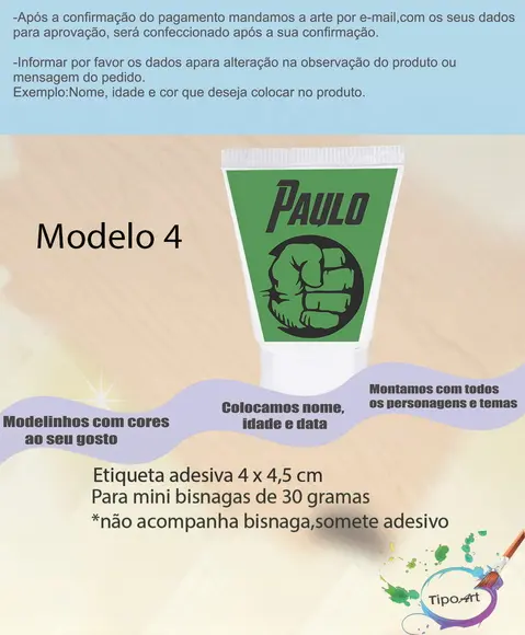 Rotulo para Bisnaga-hulk