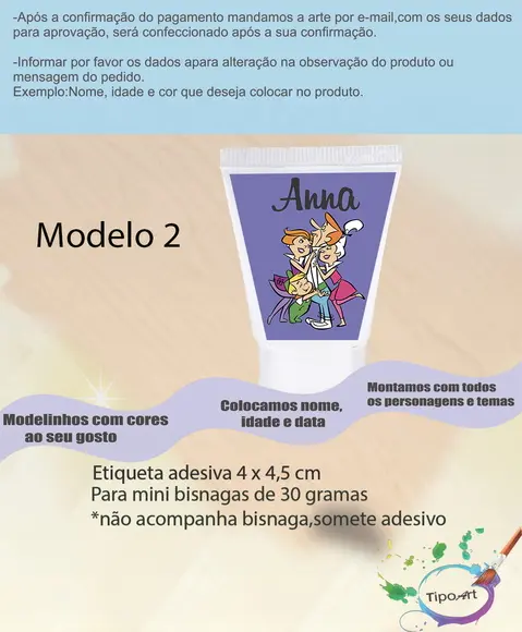 Rotulo para Bisnaga-jetsons