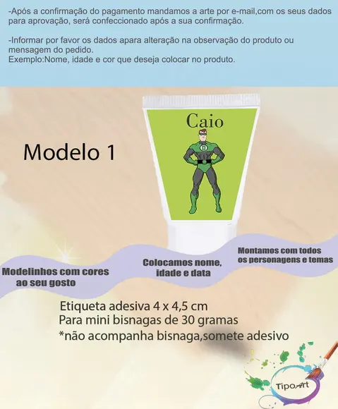 Rotulo para Bisnaga-lanterna Verde