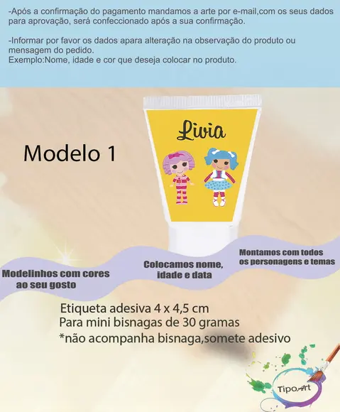 Rotulo para Bisnaga-lalaloopsy