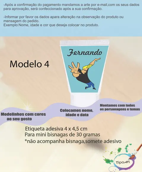 Rotulo para Bisnaga-johnny Bravo