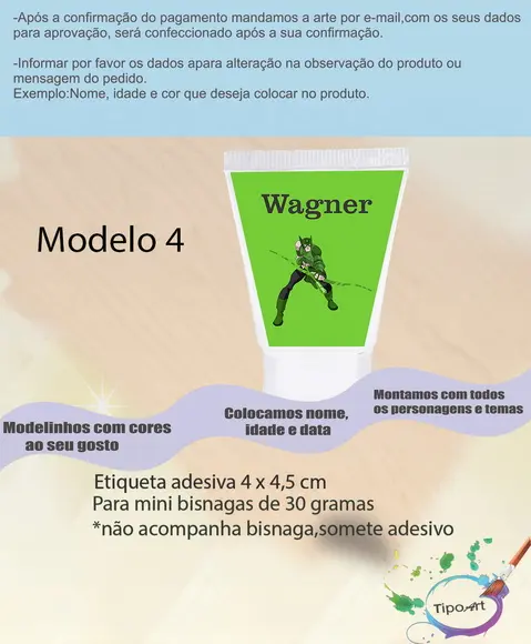 Rotulo para Bisnaga-lanterna Verde
