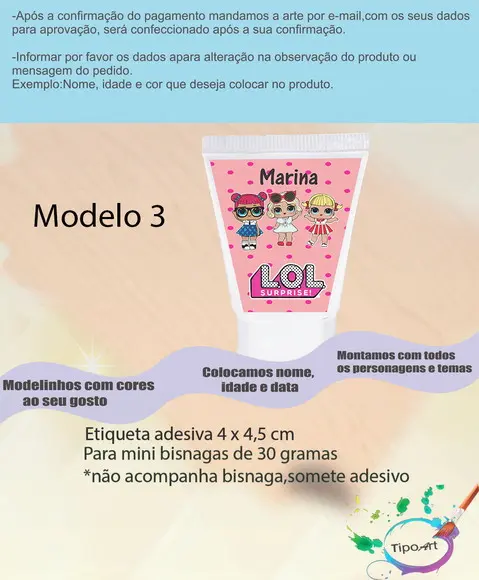 Rotulo para Bisnaga-lol Surprise