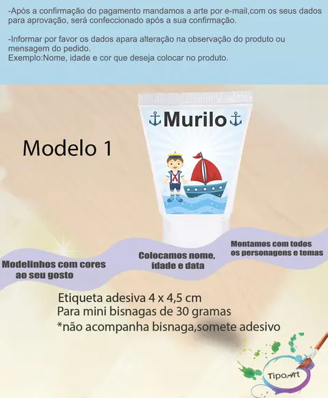 Rotulo para Bisnaga-marinheiro
