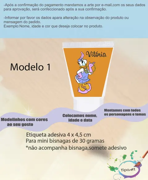 Rotulo para Bisnaga-margarida