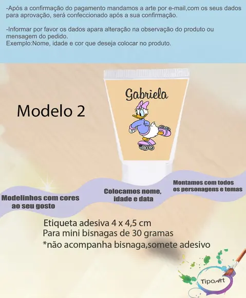 Rotulo para Bisnaga-margarida