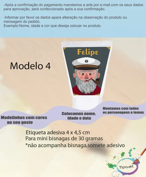 Rotulo para Bisnaga-marinheiro