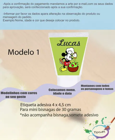 Rotulo para Bisnaga-mickey