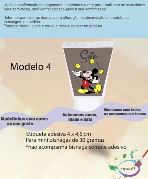 Rotulo para Bisnaga-mickey