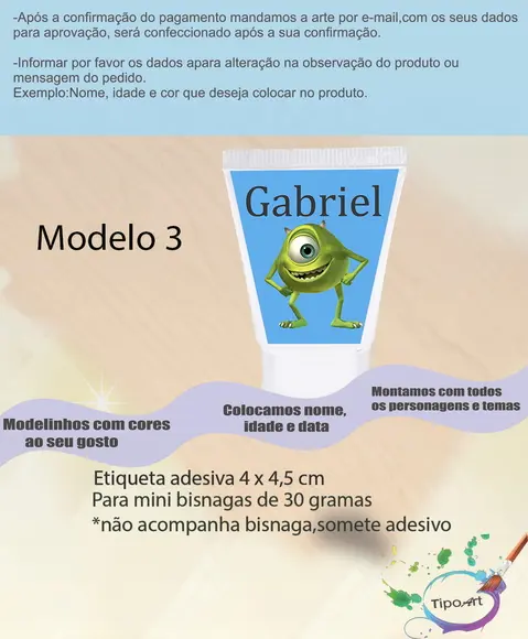 Rotulo para Bisnaga-mike Wazowski