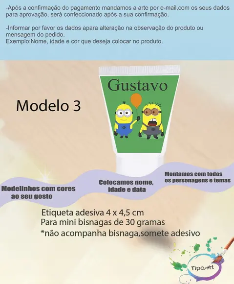 Rotulo para Bisnaga-minions