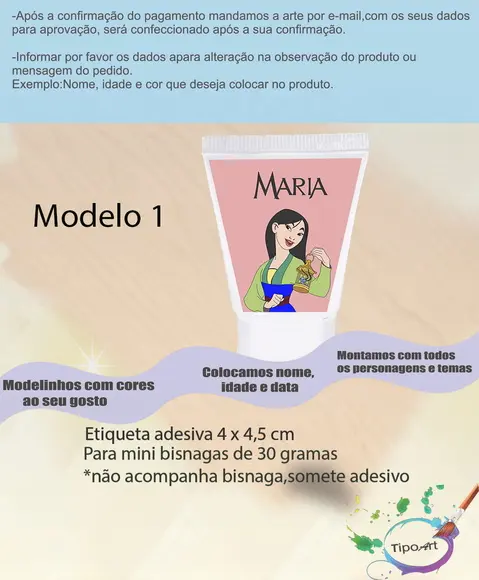 Rotulo para Bisnaga-mulan