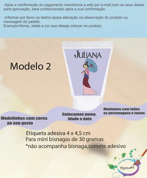 Rotulo para Bisnaga-mulan