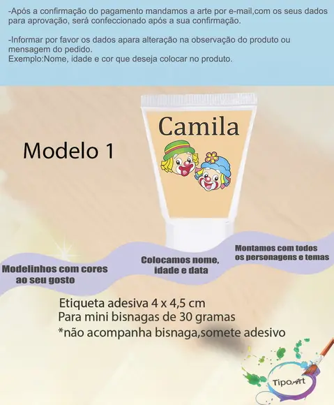 Rotulo para Bisnaga-patatí Patatá