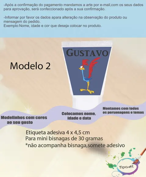 Rotulo para Bisnaga-papaleguas