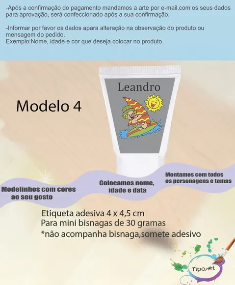 Rotulo para Bisnaga-patatí Patatá
