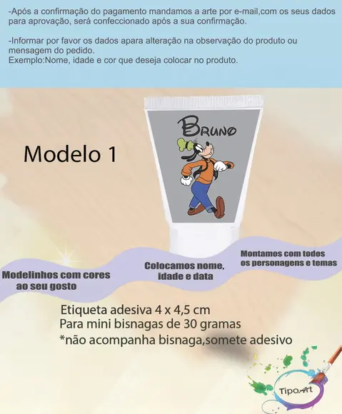 Rotulo para Bisnaga-pateta