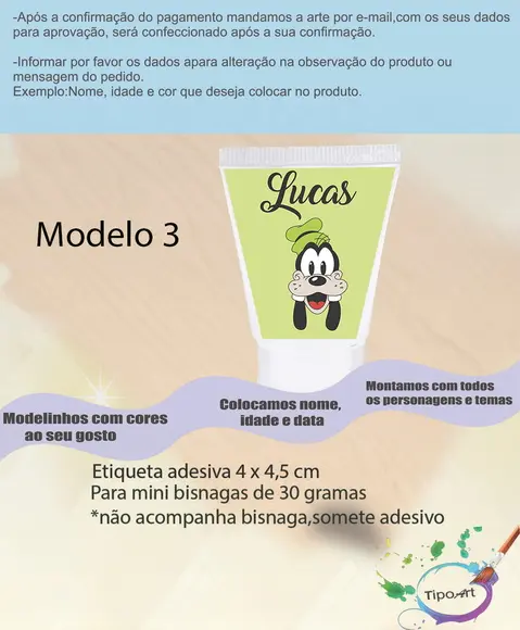 Rotulo para Bisnaga-pateta