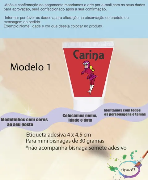 Rotulo para Bisnaga-penelope Charmosa