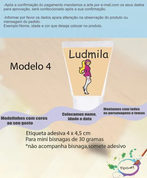 Rotulo para Bisnaga-penelope Charmosa