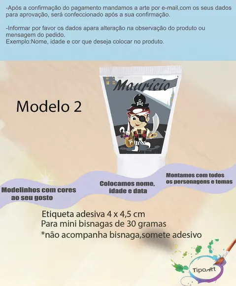 Rotulo para Bisnaga-pirata
