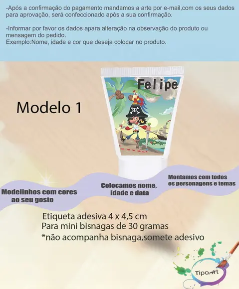 Rotulo para Bisnaga-pirata