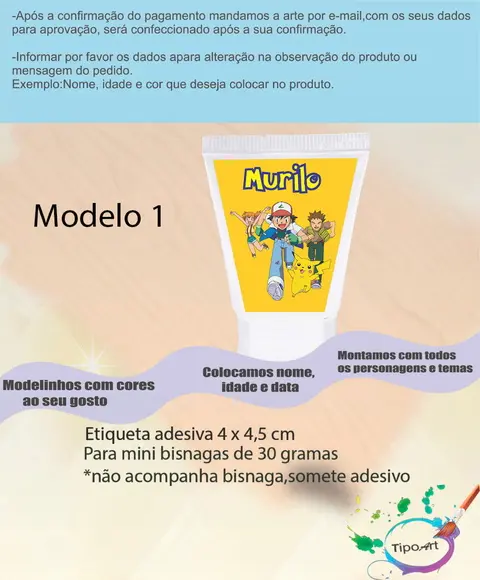 Rotulo para Bisnaga-pokemon
