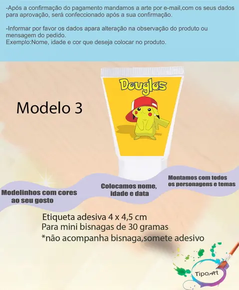 Rotulo para Bisnaga-pokemon