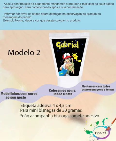 Rotulo para Bisnaga-pokemon
