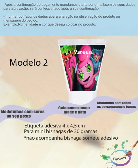 Rotulo para Bisnaga-poppy Play Time