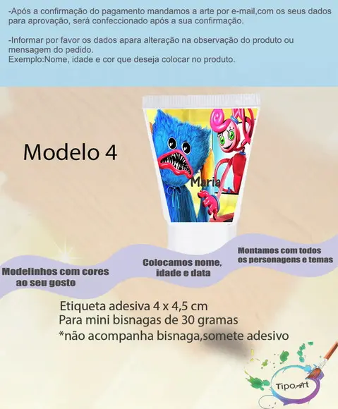 Rotulo para Bisnaga-poppy Play Time