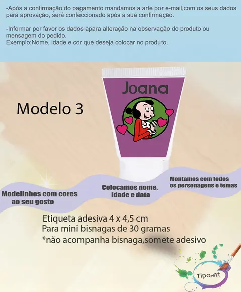 Rotulo para Bisnaga-popai