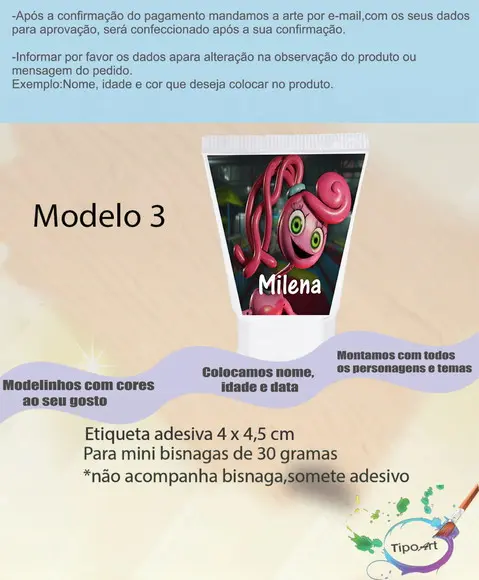 Rotulo para Bisnaga-poppy Play Time