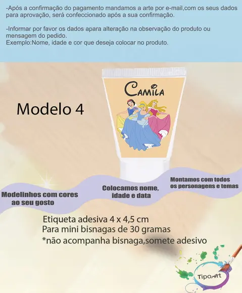 Rotulo para Bisnaga-princesas