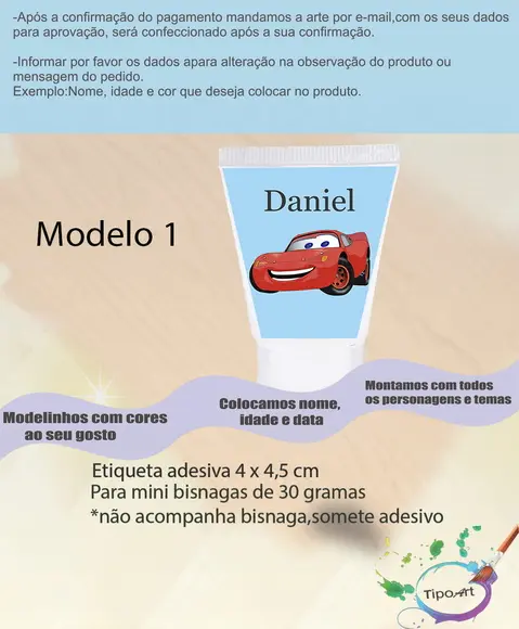 Rotulo para Bisnaga-relampago