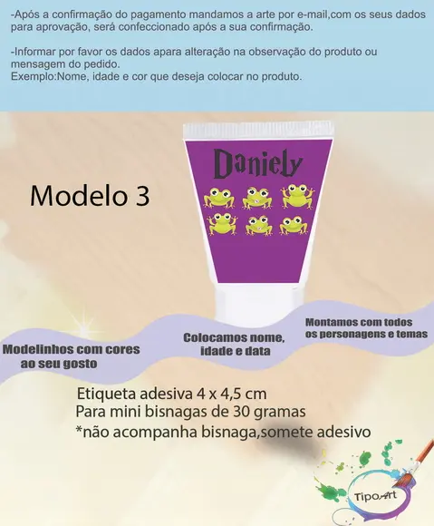 Rotulo para Bisnaga-sapo