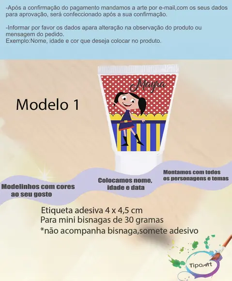 Rotulo para Bisnaga-show da Luna