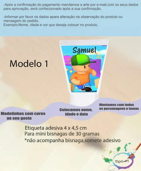 Rotulo para Bisnaga-stumble Guys