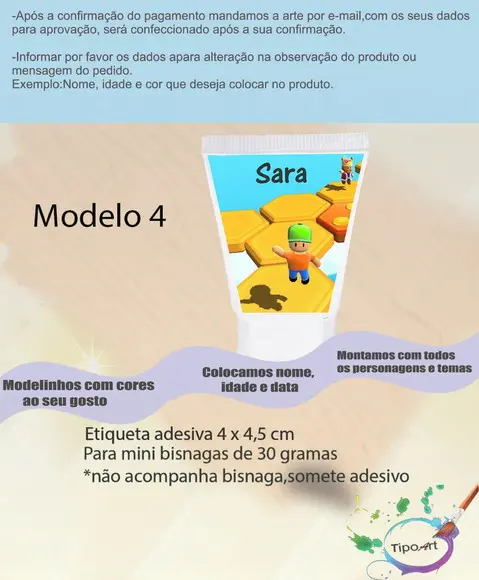 Rotulo para Bisnaga-stumble Guys