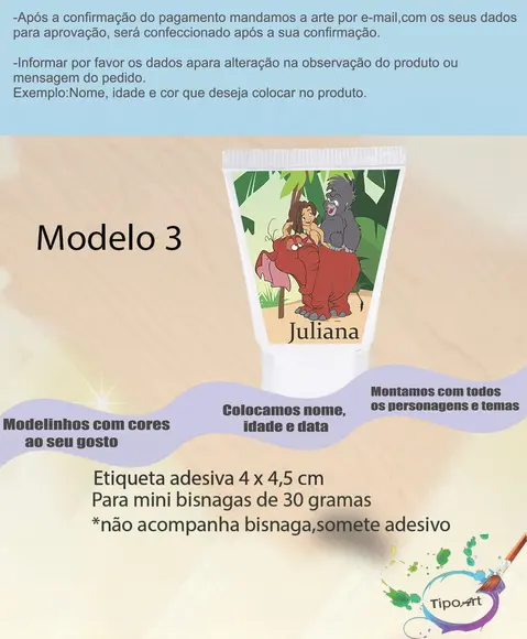 Rotulo para Bisnaga-tarzan